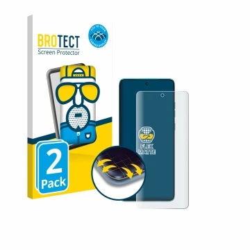 Vorderseite einer Produktverpackung mit dem Markenlogo BROTECT. Daneben ist das Gerät Motorola Edge 60 S mit dem zugehörigen D