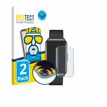 Vorderseite einer Produktverpackung mit dem Markenlogo BROTECT. Daneben ist das Gerät Fitoncloud Smartwatch 1.47
