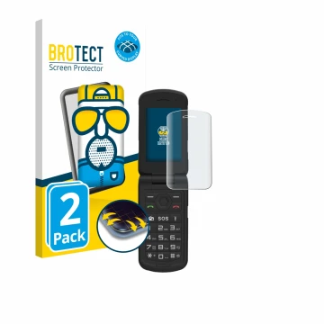 Vorderseite einer Produktverpackung mit dem Markenlogo BROTECT. Daneben ist das Gerät AGM M10 mit dem zugehörigen Displayschut