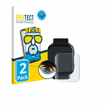 Vorderseite einer Produktverpackung mit dem Markenlogo BROTECT. Daneben ist das Gerät Garmin Venu X1 mit dem zugehörigen Displ