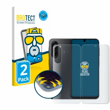 Vorderseite einer Produktverpackung mit dem Markenlogo BROTECT. Daneben ist das Gerät Samsung Galaxy A17 5G (Display+Rückseite