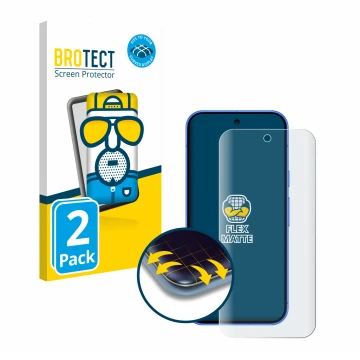 Vorderseite einer Produktverpackung mit dem Markenlogo BROTECT. Daneben ist das Gerät Google Pixel 10 mit dem zugehörigen Disp