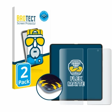 Vorderseite einer Produktverpackung mit dem Markenlogo BROTECT. Daneben ist das Gerät Honor Magic V5 (Inneres Display) mit dem