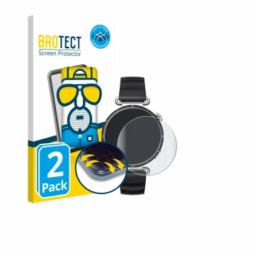Vorderseite einer Produktverpackung mit dem Markenlogo BROTECT. Daneben ist das Gerät Huawei Watch GT 6 (41 mm) mit dem zugehö