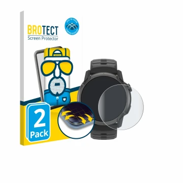 Vorderseite einer Produktverpackung mit dem Markenlogo BROTECT. Daneben ist das Gerät Coros Apex 4 (42 mm) mit dem zugehörigen