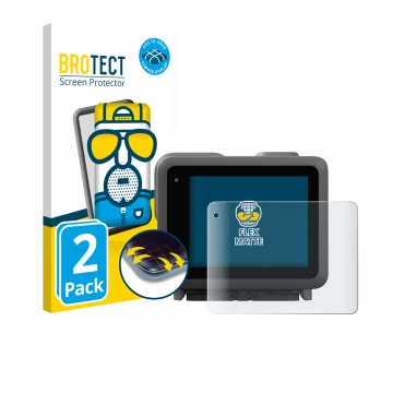 Vorderseite einer Produktverpackung mit dem Markenlogo BROTECT. Daneben ist das Gerät GoPro Lit Hero mit dem zugehörigen Displ