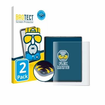 Vorderseite einer Produktverpackung mit dem Markenlogo BROTECT. Daneben ist das Gerät Ikko MindOne Pro mit dem zugehörigen Dis