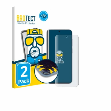 Vorderseite einer Produktverpackung mit dem Markenlogo BROTECT. Daneben ist das Gerät Vivo X300 Pro mit dem zugehörigen Displa
