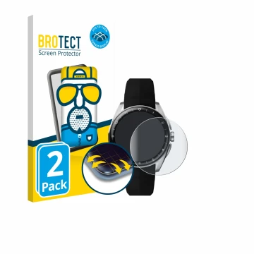 Vorderseite einer Produktverpackung mit dem Markenlogo BROTECT. Daneben ist das Gerät TAG Heuer Connected Calibre E5 (40 mm) m