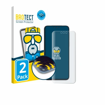 Vorderseite einer Produktverpackung mit dem Markenlogo BROTECT. Daneben ist das Gerät Huawei Mate 80 mit dem zugehörigen Displ