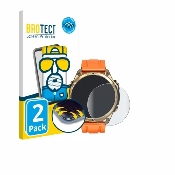Vorderseite einer Produktverpackung mit dem Markenlogo BROTECT. Daneben ist das Gerät Doogee Anywise W1 mit dem zugehörigen Di