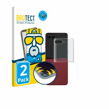 Vorderseite einer Produktverpackung mit dem Markenlogo BROTECT. Daneben ist das Gerät Motorola Razr Ultra 2025 (Hinteres Displ