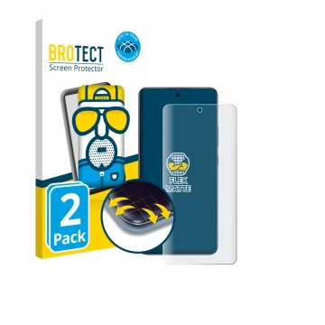 Vorderseite einer Produktverpackung mit dem Markenlogo BROTECT. Daneben ist das Gerät Oppo A6 Max mit dem zugehörigen Displays