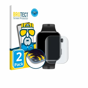 Vorderseite einer Produktverpackung mit dem Markenlogo BROTECT. Daneben ist das Gerät Honor Choice InFoWear Watch 2i mit dem z