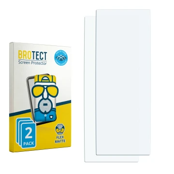 Vorderseite einer Produktverpackung mit dem Markenlogo BROTECT. Daneben ist der zugehörige Displayschutz.