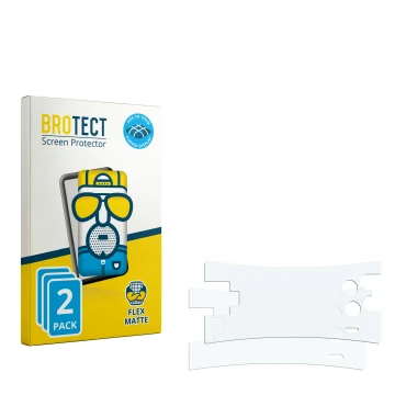 Vorderseite einer Produktverpackung mit dem Markenlogo BROTECT. Daneben ist der zugehörige Displayschutz.