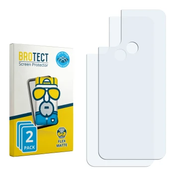 Vorderseite einer Produktverpackung mit dem Markenlogo BROTECT. Daneben ist der zugehörige Displayschutz.