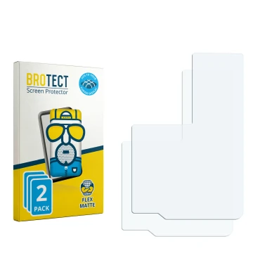 Vorderseite einer Produktverpackung mit dem Markenlogo BROTECT. Daneben ist der zugehörige Displayschutz.