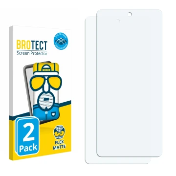 Vorderseite einer Produktverpackung mit dem Markenlogo BROTECT. Daneben ist der zugehörige Displayschutz.