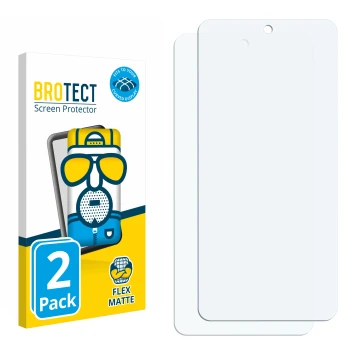 Vorderseite einer Produktverpackung mit dem Markenlogo BROTECT. Daneben ist der zugehörige Displayschutz.