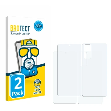 Vorderseite einer Produktverpackung mit dem Markenlogo BROTECT. Daneben ist der zugehörige Displayschutz.