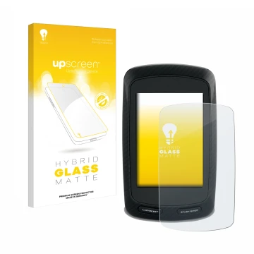 Vorderseite einer Produktverpackung mit dem Markenlogo upscreen. Daneben ist das Gerät Garmin Edge 800 mit dem zugehörigen Dis