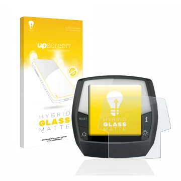 Vorderseite einer Produktverpackung mit dem Markenlogo upscreen. Daneben ist das Gerät Bosch Intuvia Performance Line mit dem 