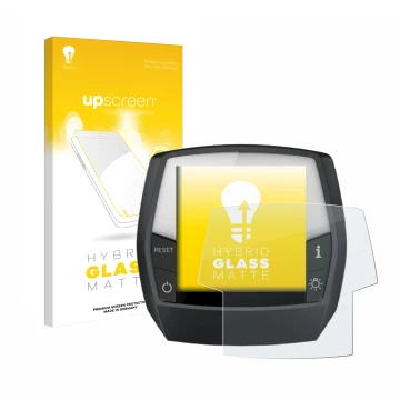 Vorderseite einer Produktverpackung mit dem Markenlogo upscreen. Daneben ist das Gerät Bosch Intuvia Active Line mit dem zugeh