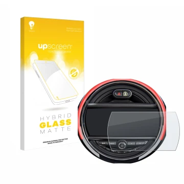 Vorderseite einer Produktverpackung mit dem Markenlogo upscreen. Daneben ist das Gerät Mini Cooper R56 (6.5