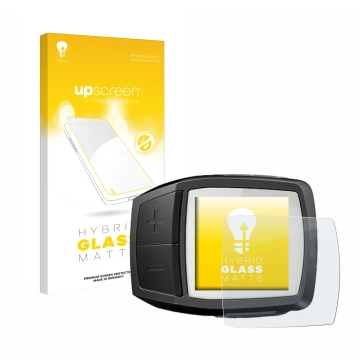 Vorderseite einer Produktverpackung mit dem Markenlogo upscreen. Daneben ist das Gerät Bosch Purion mit dem zugehörigen Displa