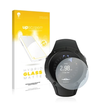 Vorderseite einer Produktverpackung mit dem Markenlogo upscreen. Daneben ist das Gerät Suunto Spartan Trainer Wrist HR mit dem