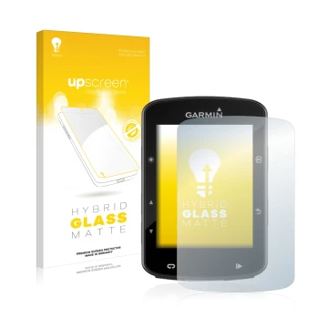 Vorderseite einer Produktverpackung mit dem Markenlogo upscreen. Daneben ist das Gerät Garmin Edge 520 Plus mit dem zugehörige