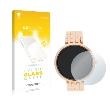 Vorderseite einer Produktverpackung mit dem Markenlogo upscreen. Daneben ist das Gerät Xlyne X-Watch Siona XW Fit mit dem zuge