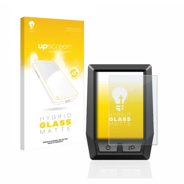 Vorderseite einer Produktverpackung mit dem Markenlogo upscreen. Daneben ist das Gerät Bosch Kiox mit dem zugehörigen Displays