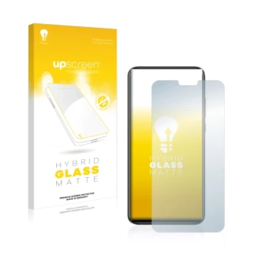 Vorderseite einer Produktverpackung mit dem Markenlogo upscreen. Daneben ist das Gerät Honor 8X mit dem zugehörigen Displaysch