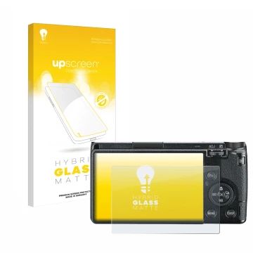 Vorderseite einer Produktverpackung mit dem Markenlogo upscreen. Daneben ist das Gerät Ricoh GR III 2019 R02010 mit dem zugehö