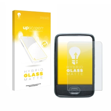 Vorderseite einer Produktverpackung mit dem Markenlogo upscreen. Daneben ist das Gerät Dexcom G6 Receiver CGM mit dem zugehöri