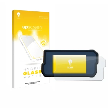 Vorderseite einer Produktverpackung mit dem Markenlogo upscreen. Daneben ist das Gerät KTM 390 Duke 2017 mit dem zugehörigen D