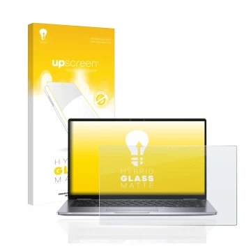 Vorderseite einer Produktverpackung mit dem Markenlogo upscreen. Daneben ist das Gerät Dell Latitude 7400 2-in-1 mit dem zugeh