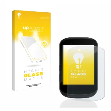 Vorderseite einer Produktverpackung mit dem Markenlogo upscreen. Daneben ist das Gerät Garmin Edge 530 mit dem zugehörigen Dis