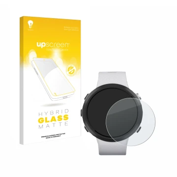 Vorderseite einer Produktverpackung mit dem Markenlogo upscreen. Daneben ist das Gerät Garmin Swim 2 mit dem zugehörigen Displ