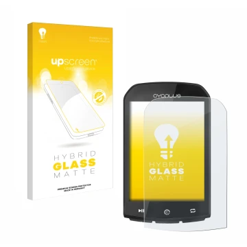 Vorderseite einer Produktverpackung mit dem Markenlogo upscreen. Daneben ist das Gerät Cycplus M1 2.9