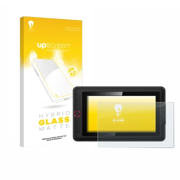 Vorderseite einer Produktverpackung mit dem Markenlogo upscreen. Daneben ist das Gerät XP-Pen Artist 12 Pro mit dem zugehörige