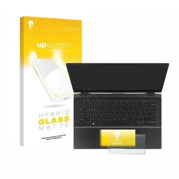 Vorderseite einer Produktverpackung mit dem Markenlogo upscreen. Daneben ist das Gerät ASUS ZenBook Flip 14 UX463FA (Touch Tra