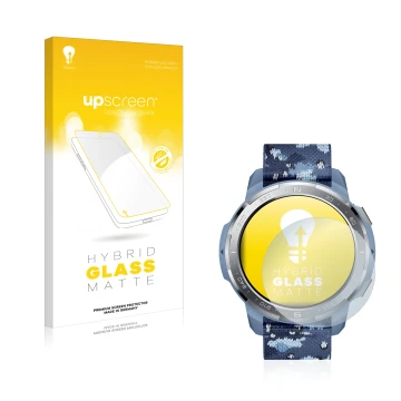 Vorderseite einer Produktverpackung mit dem Markenlogo upscreen. Daneben ist das Gerät Honor Watch GS Pro mit dem zugehörigen 