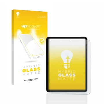Vorderseite einer Produktverpackung mit dem Markenlogo upscreen. Daneben ist das Gerät Apple iPad Air 4 WiFi 2020 (4. Gen.) mi