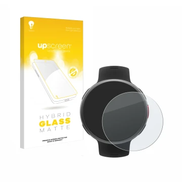 Vorderseite einer Produktverpackung mit dem Markenlogo upscreen. Daneben ist das Gerät Polar Vantage V2 mit dem zugehörigen Di