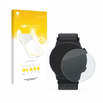 Vorderseite einer Produktverpackung mit dem Markenlogo upscreen. Daneben ist das Gerät Coros Pace 2 mit dem zugehörigen Displa