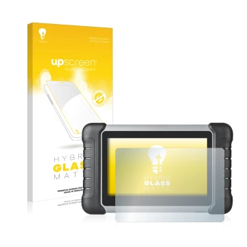 Vorderseite einer Produktverpackung mit dem Markenlogo upscreen. Daneben ist das Gerät Autel MaxiCOM MK808 mit dem zugehörigen