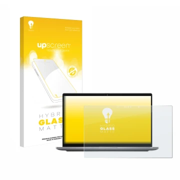 Vorderseite einer Produktverpackung mit dem Markenlogo upscreen. Daneben ist das Gerät Dell Latitude 7420 2-in-1 Touch mit dem